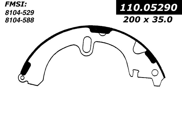 Centric Parts Drum Brake Shoe 111.05290