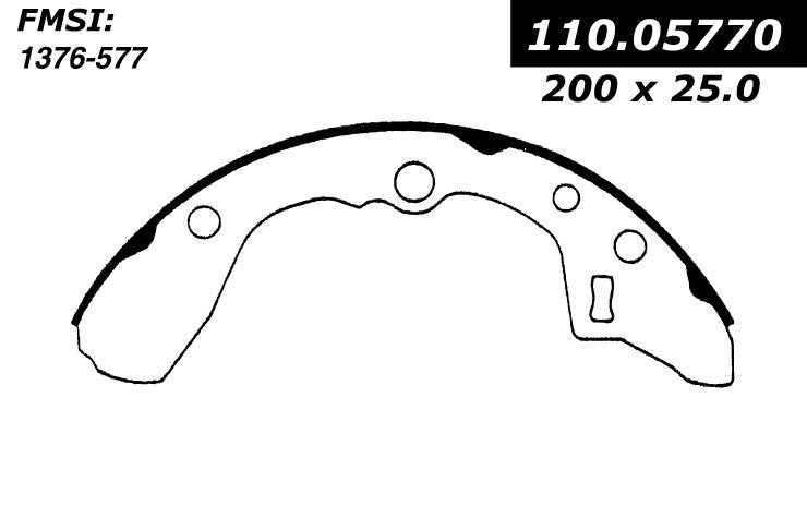 Centric Parts Drum Brake Shoe Premium with Asbestos-free friction compounds 111.05770
