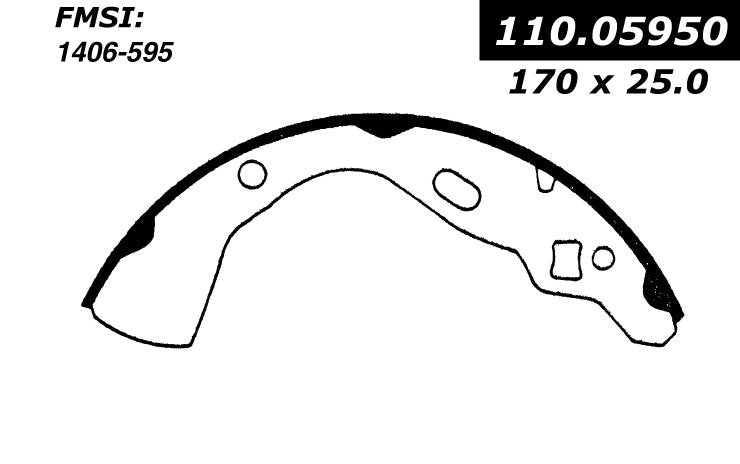 Centric Parts Drum Brake Shoe Premium with Asbestos-free friction compounds 111.05950