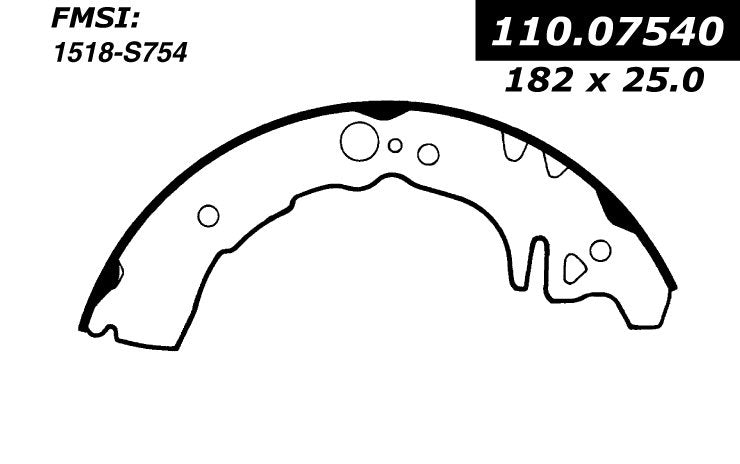 Centric Parts Drum Brake Shoe Premium 111.07540