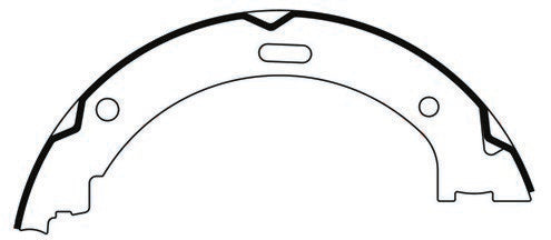 Stoptech PosiQuiet 11-14 Nissan Armada / Infiniti QX56 Premium Rear Parking Brake Shoe 111.08680