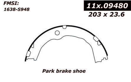 Centric Parts Premium Parking Brake Shoes 111.09480