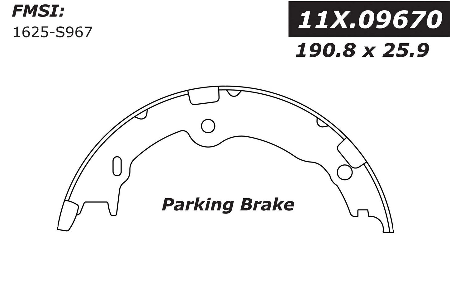 Centric Parts Premium Parking Brake Shoes for Lexus LC500 2018-2022, LS460 2007-2017, Toyota Mirai 2020-2022 111.09670