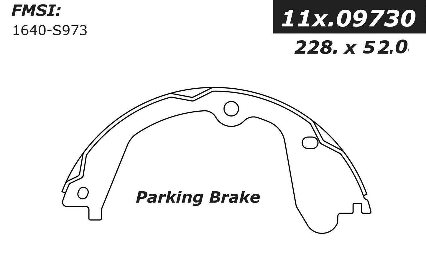 Centric Parts Parking Brake Shoe with Asbestos‑Free Friction for 2009-2023 Chevrolet Express 3500/4500 GMC Savana 3500/4500 111.09730