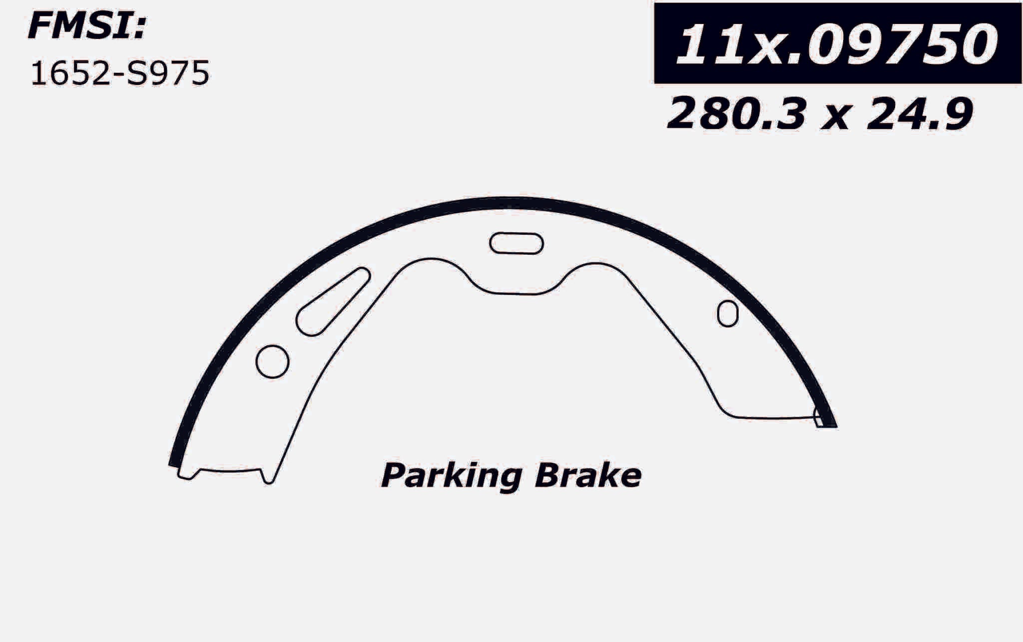 Centric Parts Parking Brake Shoe 111.09750