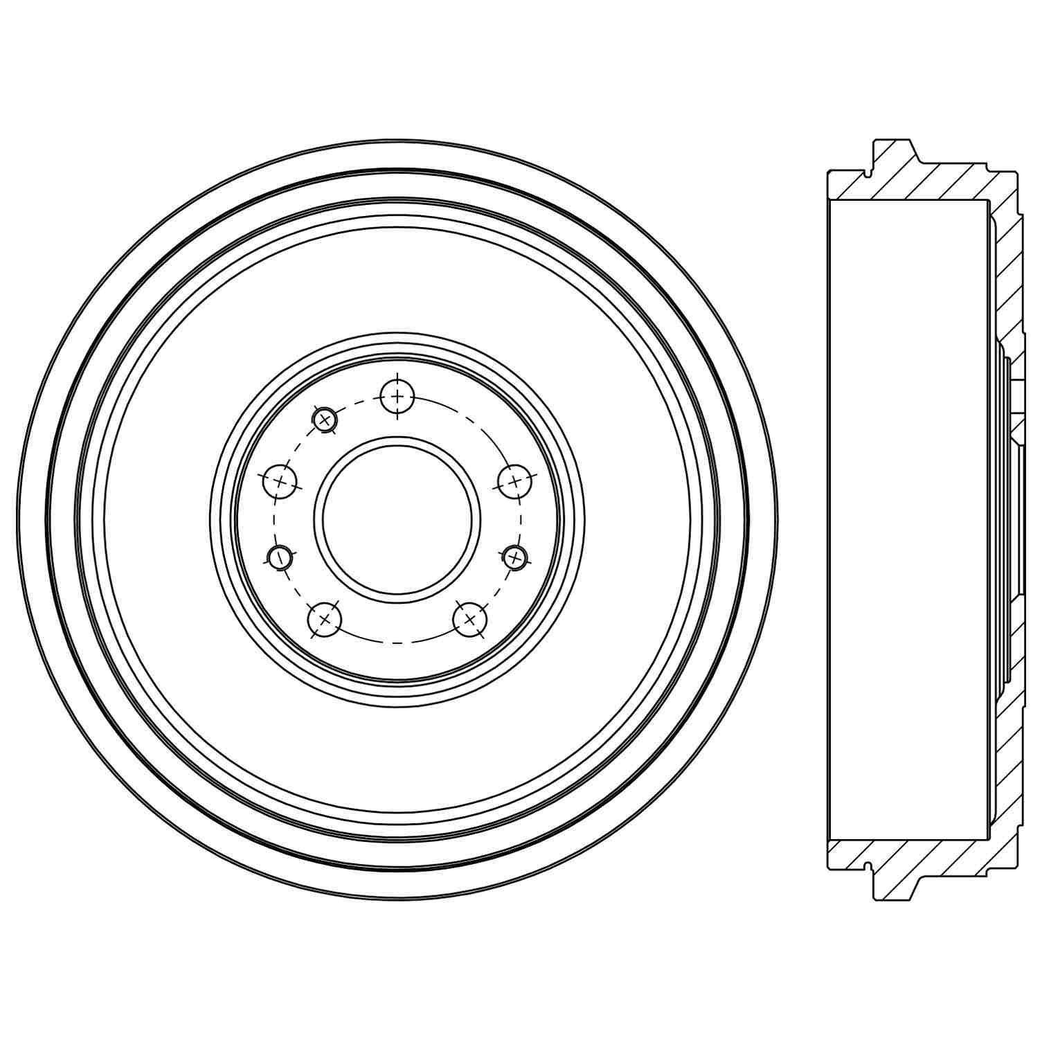 Centric Parts Premium Brake Drum 122.63049