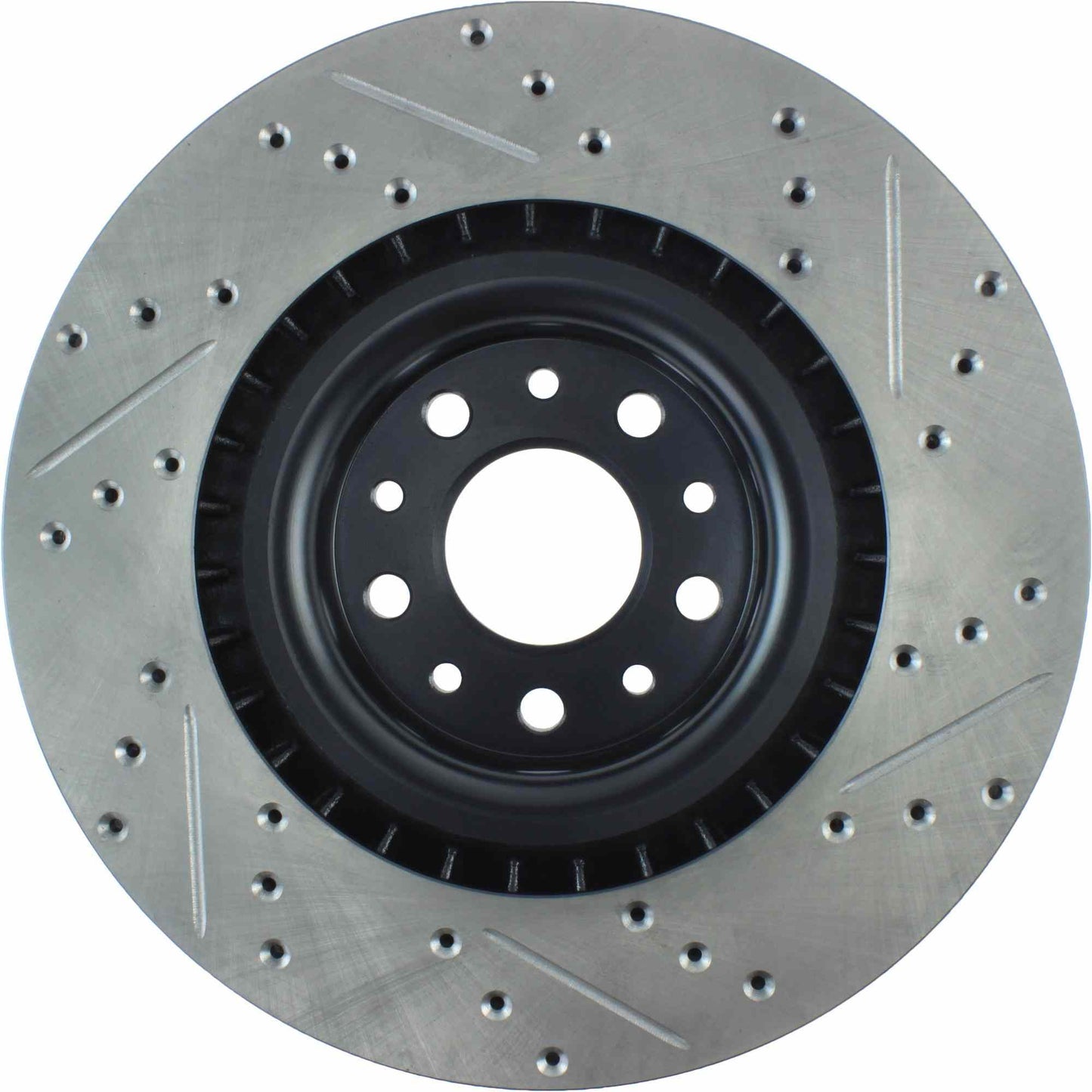 StopTech 2014-2015 Fiat 500L Front Right Slotted & Drilled Sport Brake Rotor 127.04006R