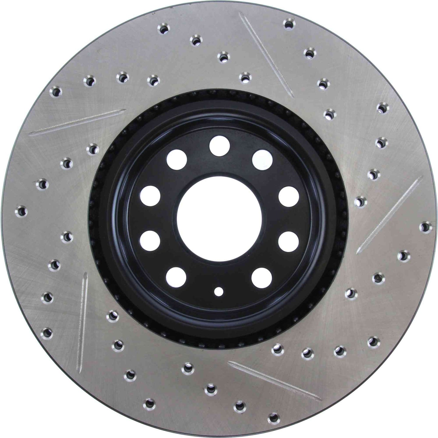 StopTech 06-18 Audi A3 SportStop Cryo Slotted & Drilled Front Right Rotor 127.33098CR