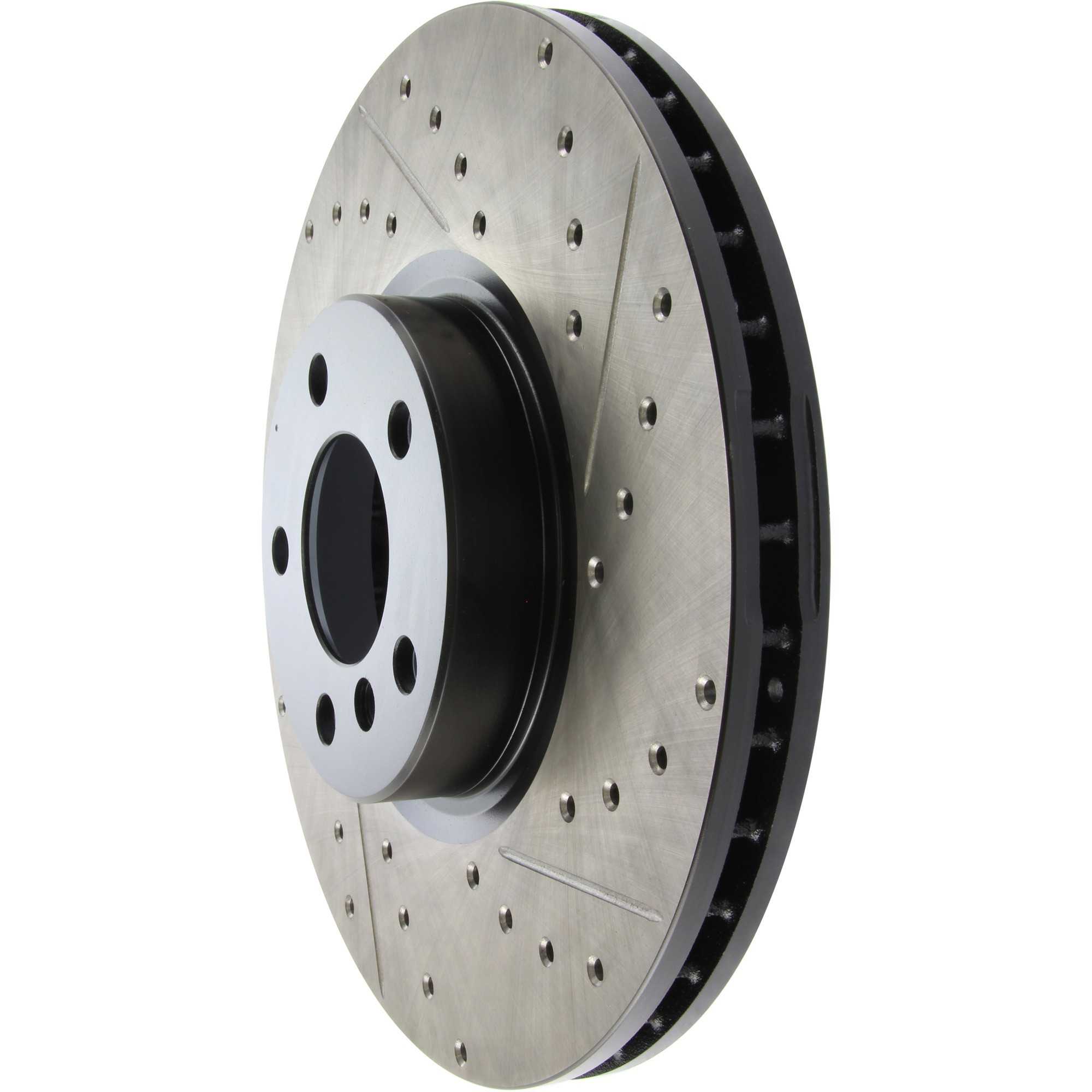 StopTech 07-13 BMW X5 Slotted & Drilled Cryo Sport Left Front Brake Rotor 127.34096CL