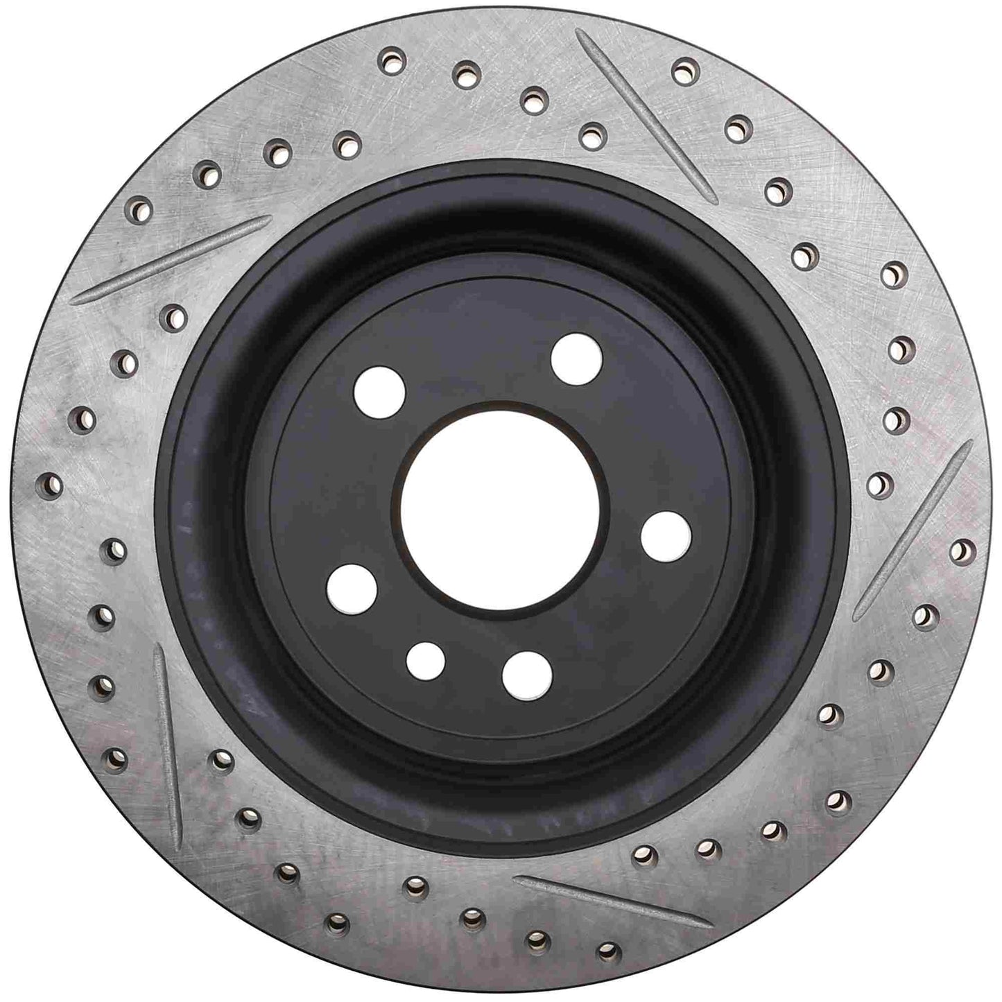 StopTech 07-18 Volvo S80 AWD SportStop Slotted & Drilled Right Rear Rotor 127.39055R