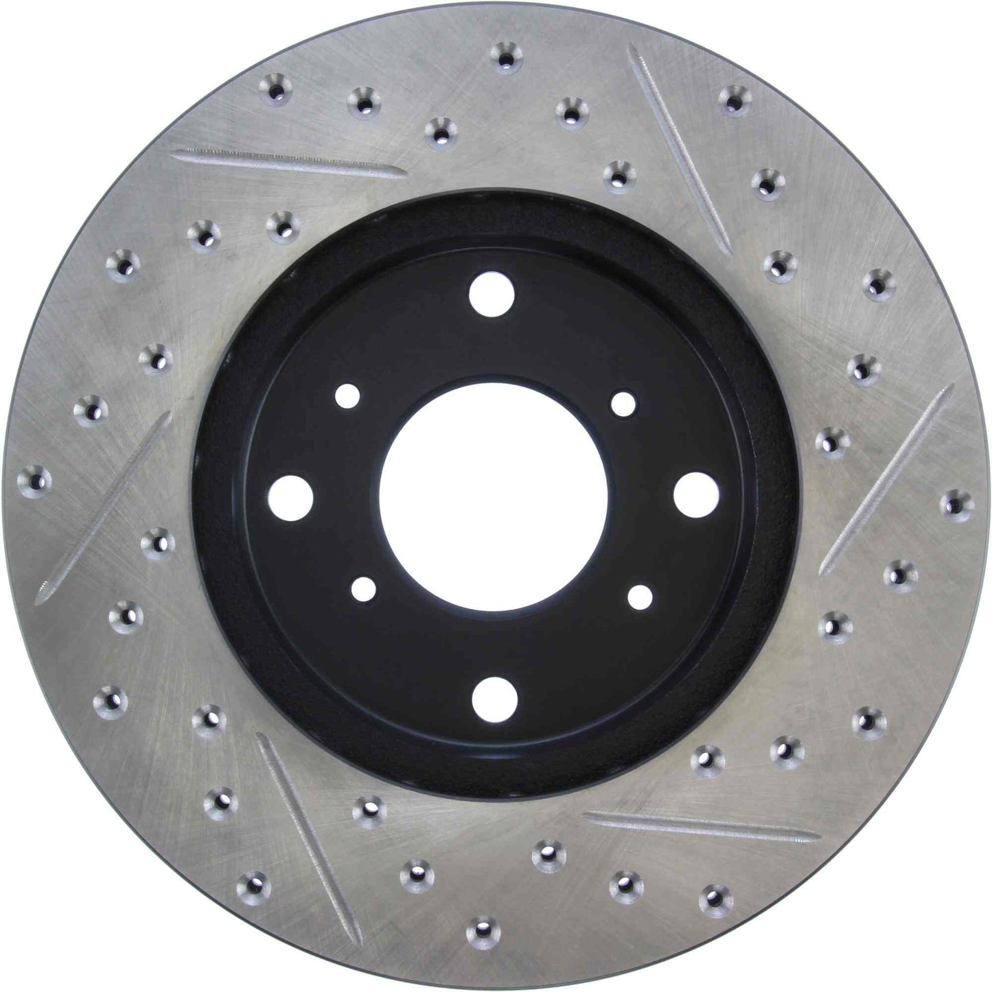 StopTech Sport Drilled/Slotted Brake Rotor; Front Right