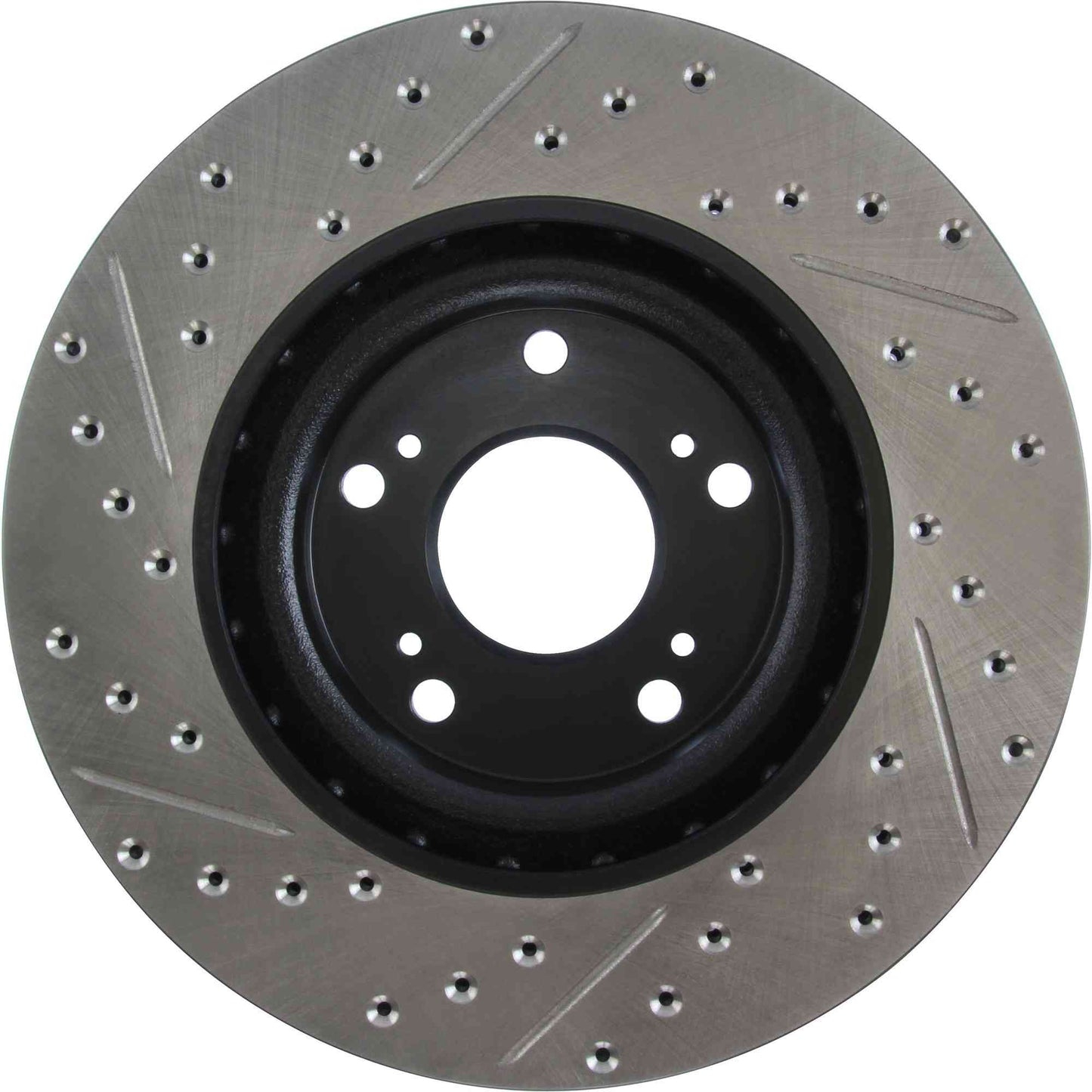StopTech 02-15 Acura RSX / 02-15 Honda Civic Cryo Slotted & Drilled Left Front Rotor 127.40057CL