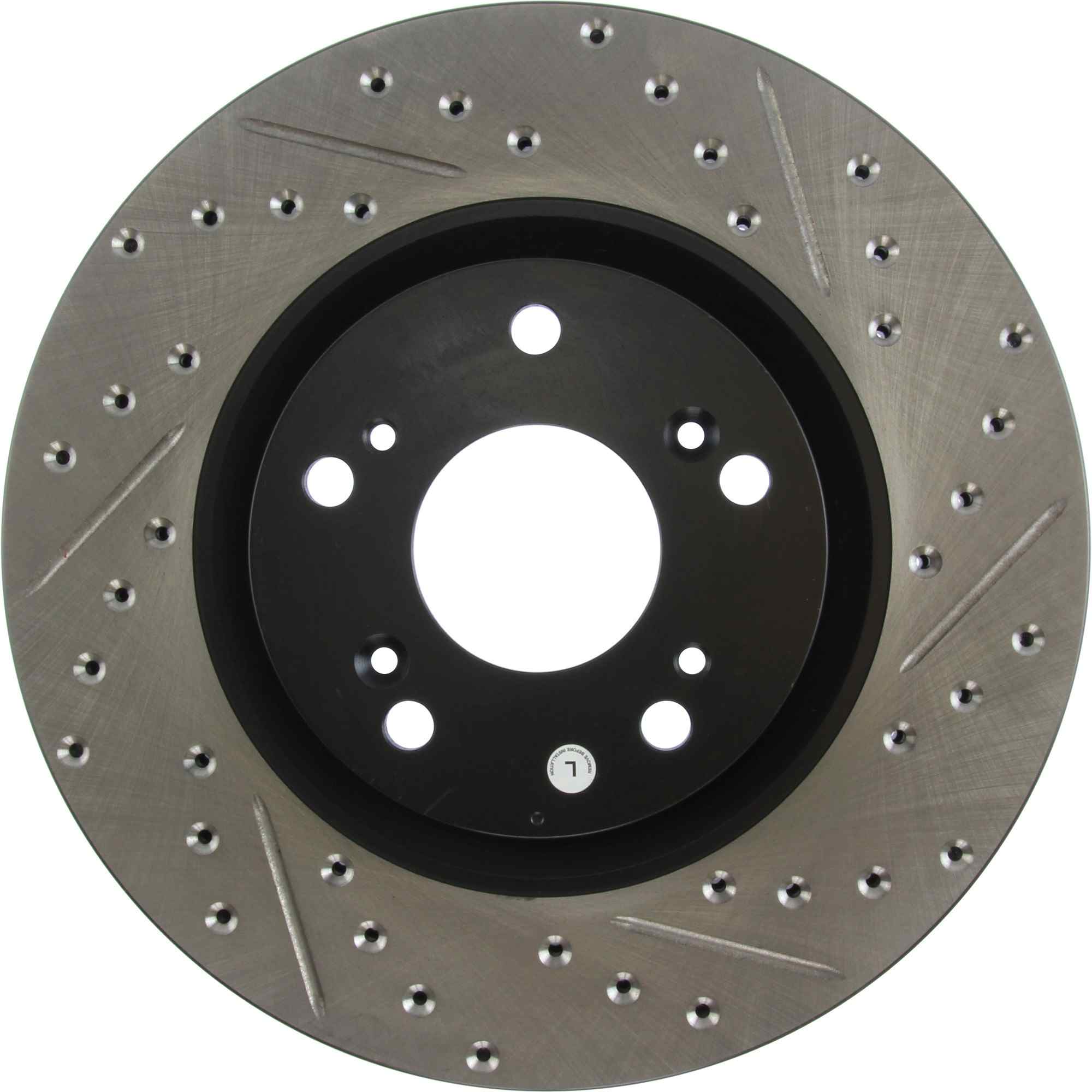 StopTech 02-15 Acura RSX / 02-15 Honda Civic Cryo Slotted & Drilled Left Front Rotor 127.40057CL