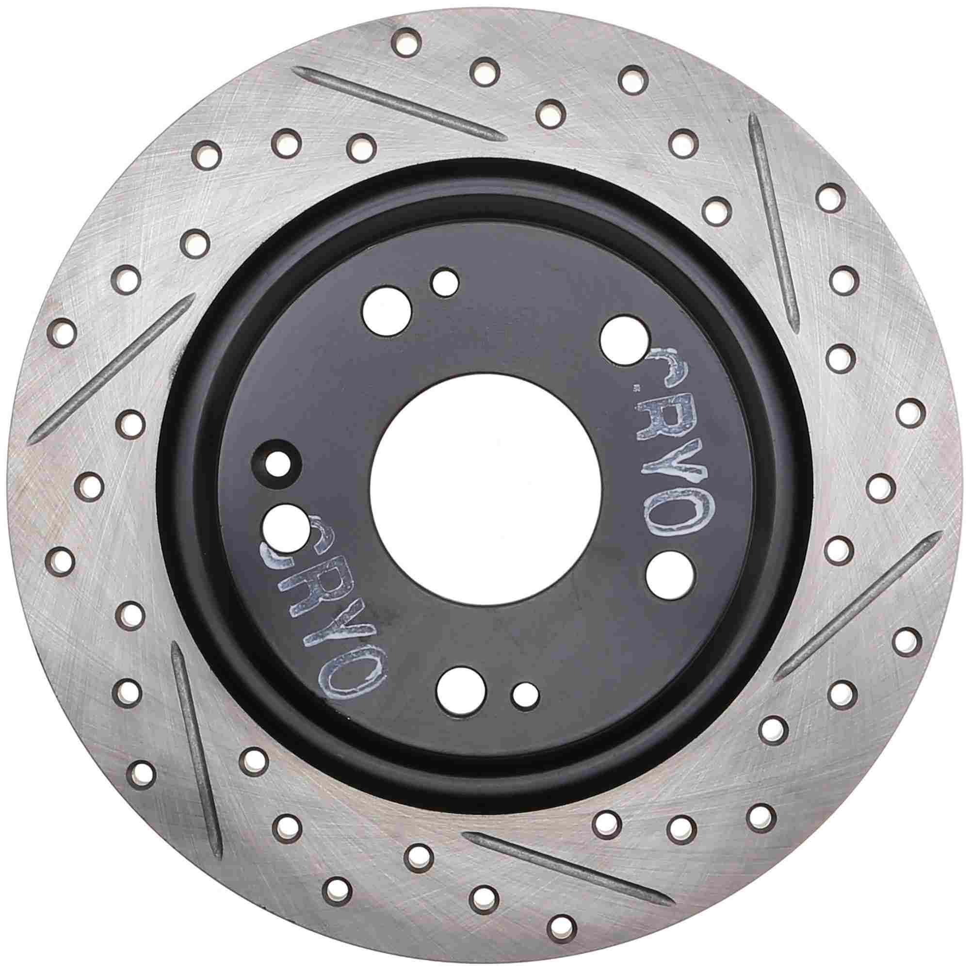 StopTech 17-20 Honda Civic Sportstop Cryo Drilled & Slotted Rotor - Left Rear 127.40097CL