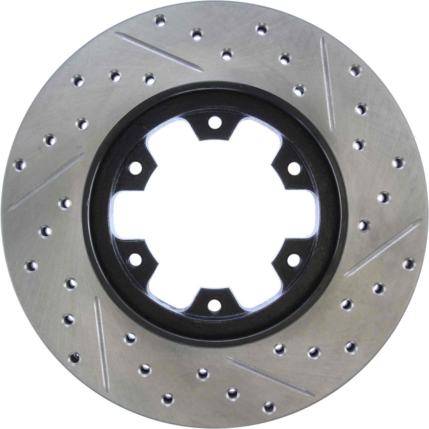 StopTech Sport Drilled/Slotted Brake Rotor; Front Right