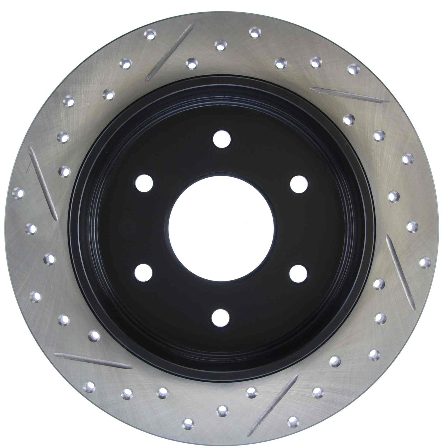 StopTech Sport Drilled/Slotted Brake Rotor; Rear Left