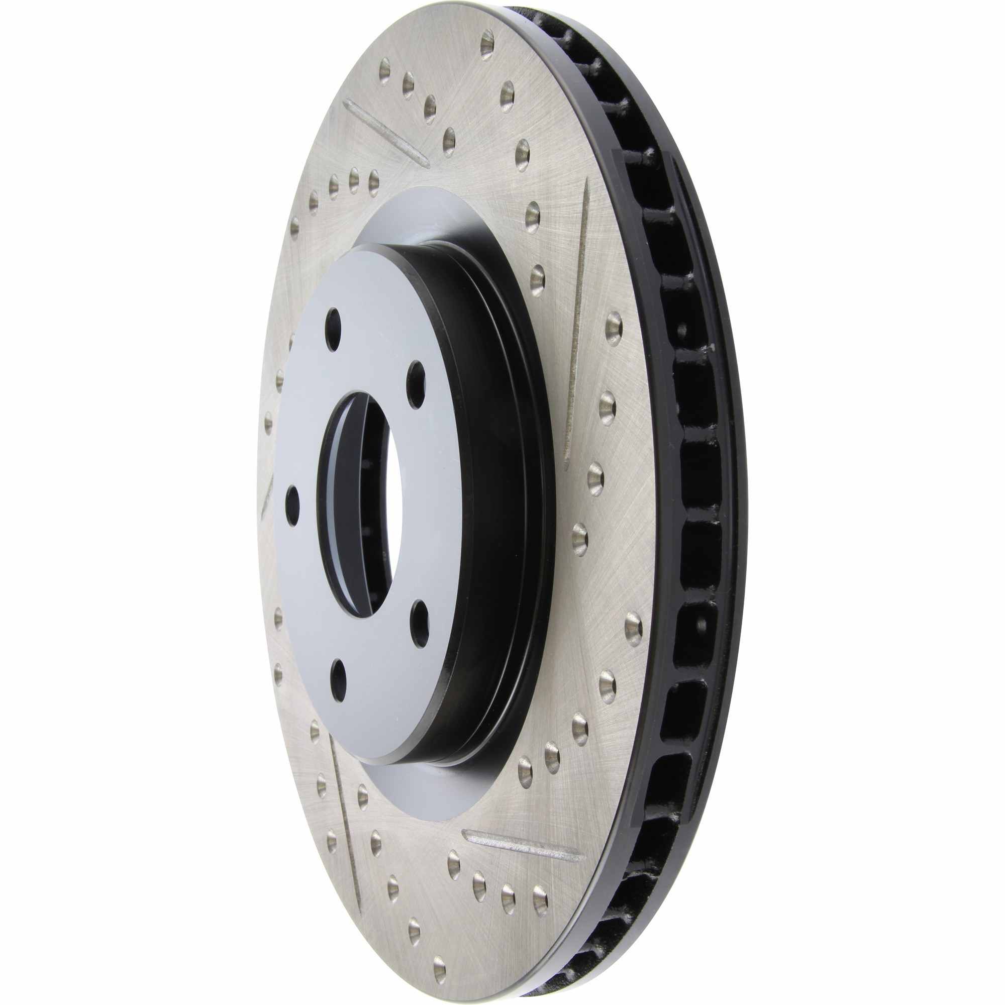 StopTech Sport Drilled/Slotted Brake Rotor; Front Left
