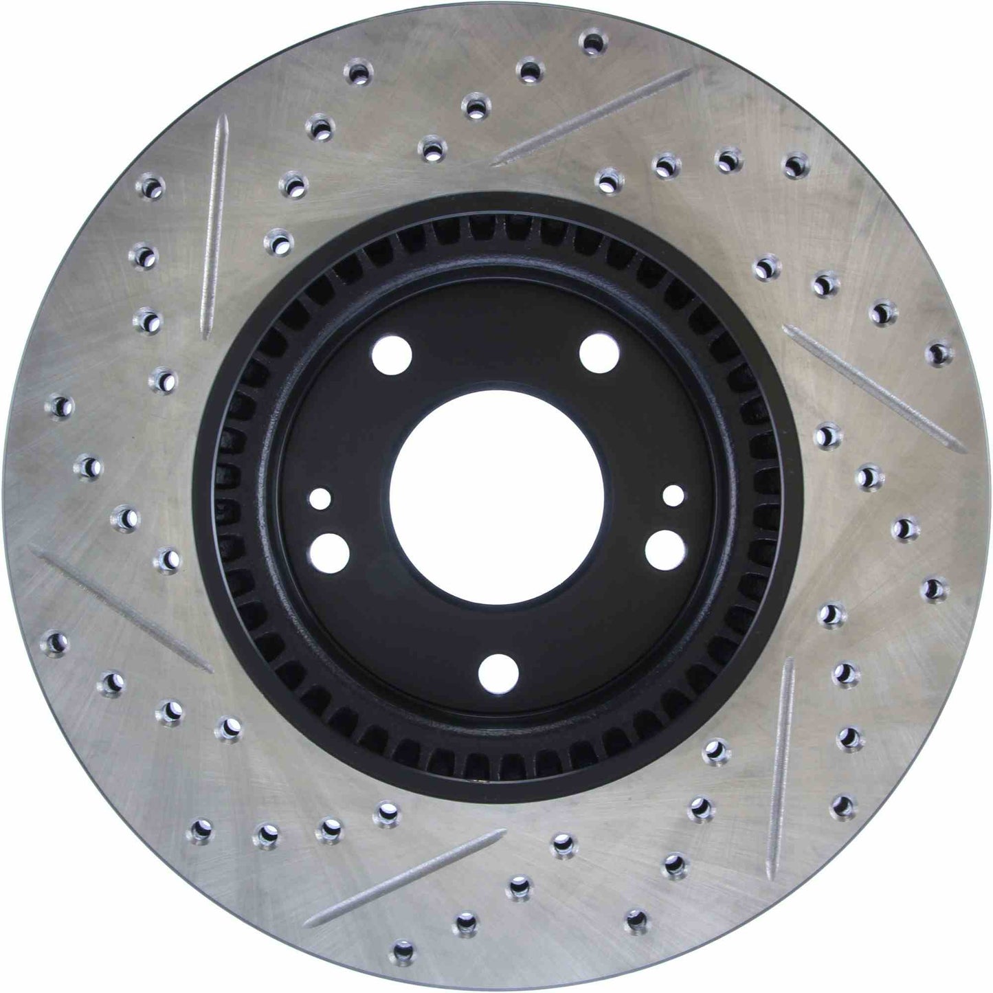 StopTech Sport Drilled/Slotted Brake Rotor; Front Left