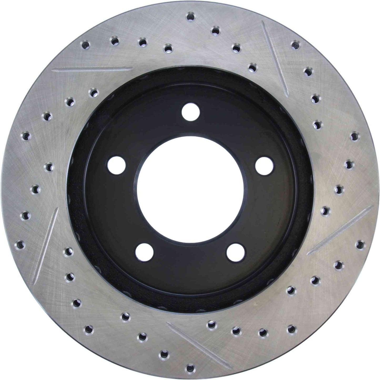 StopTech Sport Drilled/Slotted Brake Rotor; Front Right