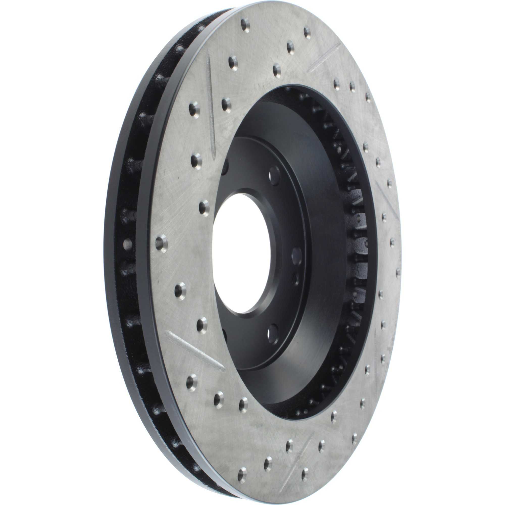 StopTech Sport Drilled/Slotted Brake Rotor; Front Left