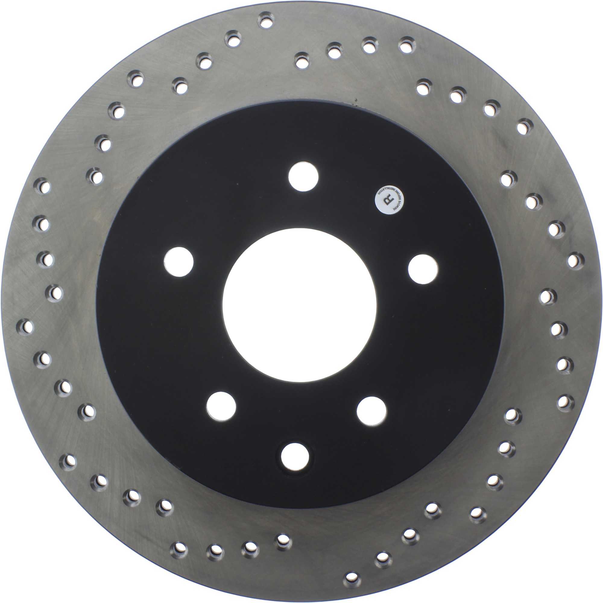 StopTech Sport Cross Drilled Brake Rotor; Rear Right