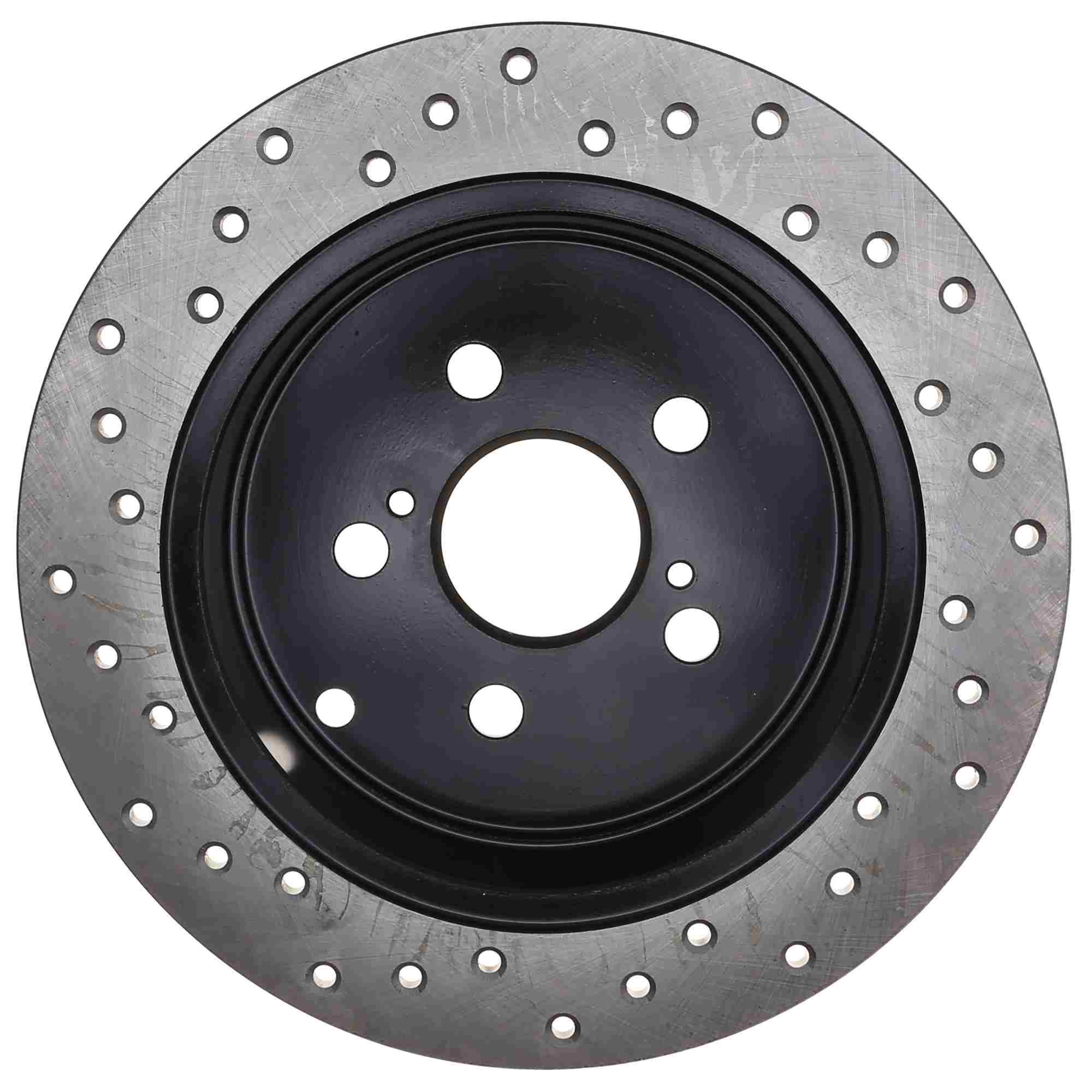 StopTech Sport Cross Drilled Brake Rotor; Rear Left