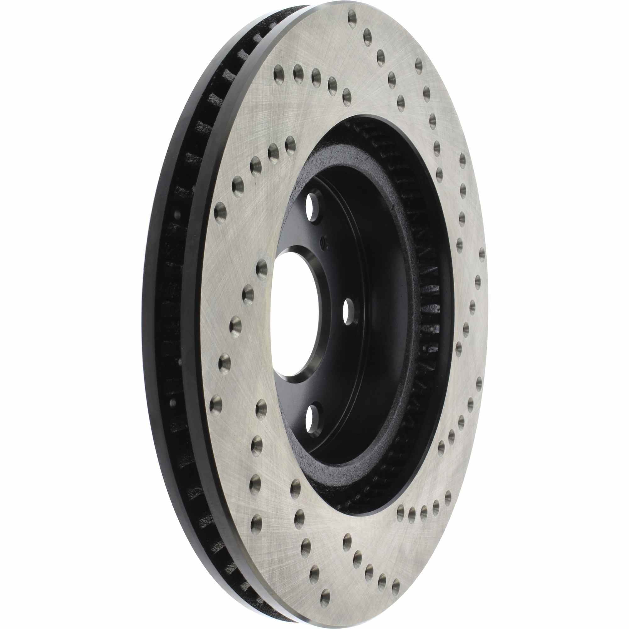 StopTech Sport Cross Drilled Brake Rotor; Front Right