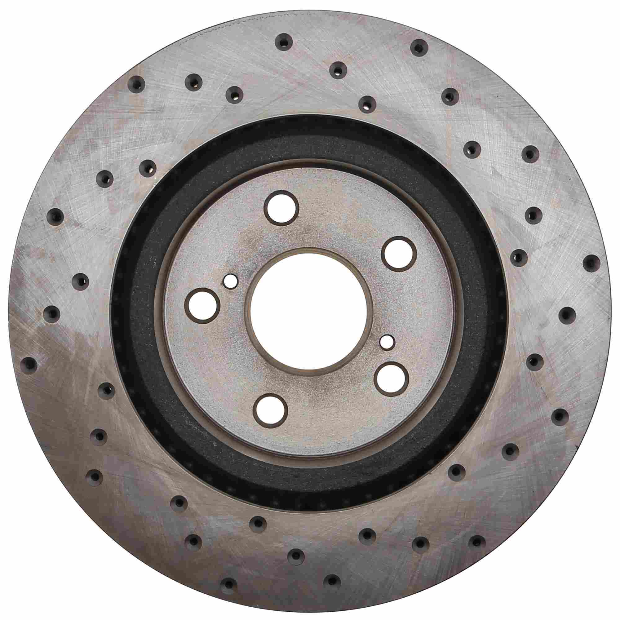 StopTech 18-20 Toyota Avalon Cross Drilled Front Right Sport Brake Rotor 128.44202R