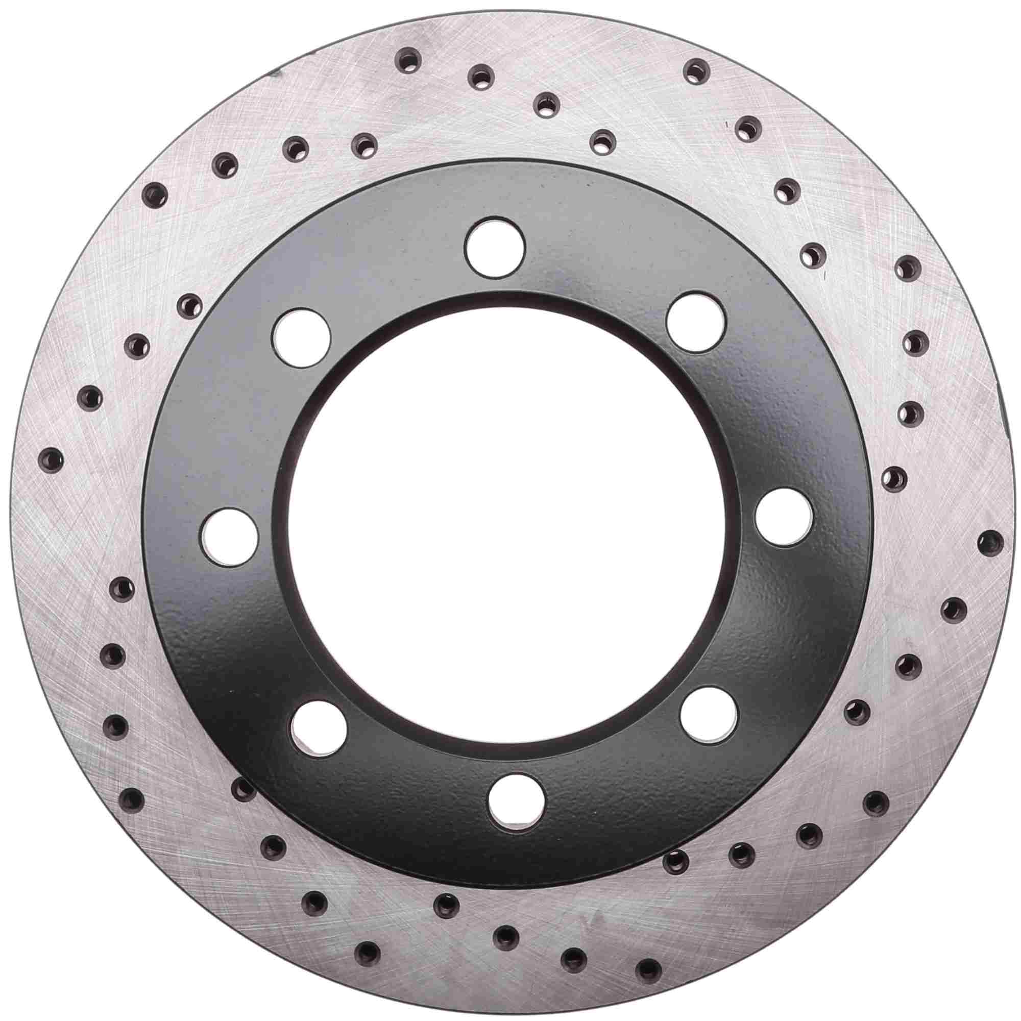 StopTech Sport Cross Drilled Brake Rotor; Front Left