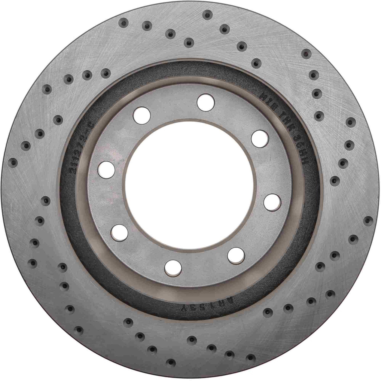 StopTech Sport Cross Drilled Brake Rotor; Front Right