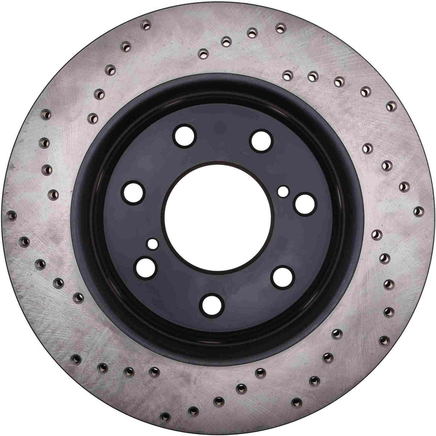 StopTech Sport Cross Drilled Brake Rotor; Front Left