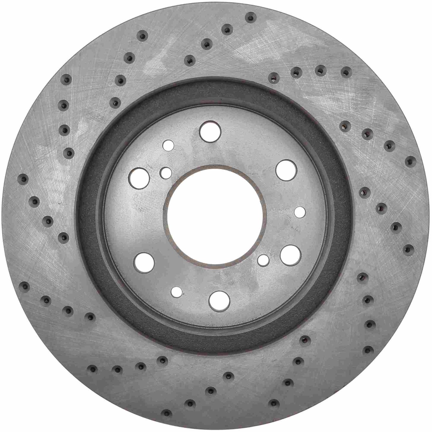 StopTech Sport Cross Drilled Brake Rotor; Front Left