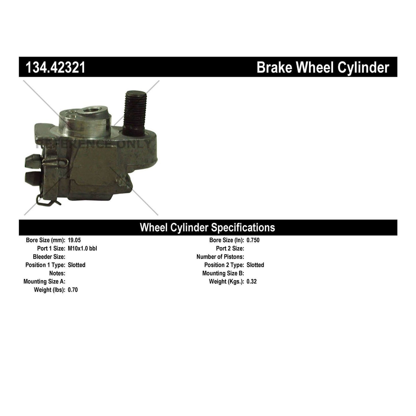 Centric Parts Drum Brake Wheel Cylinder Premium with OE style replacement 134.42321