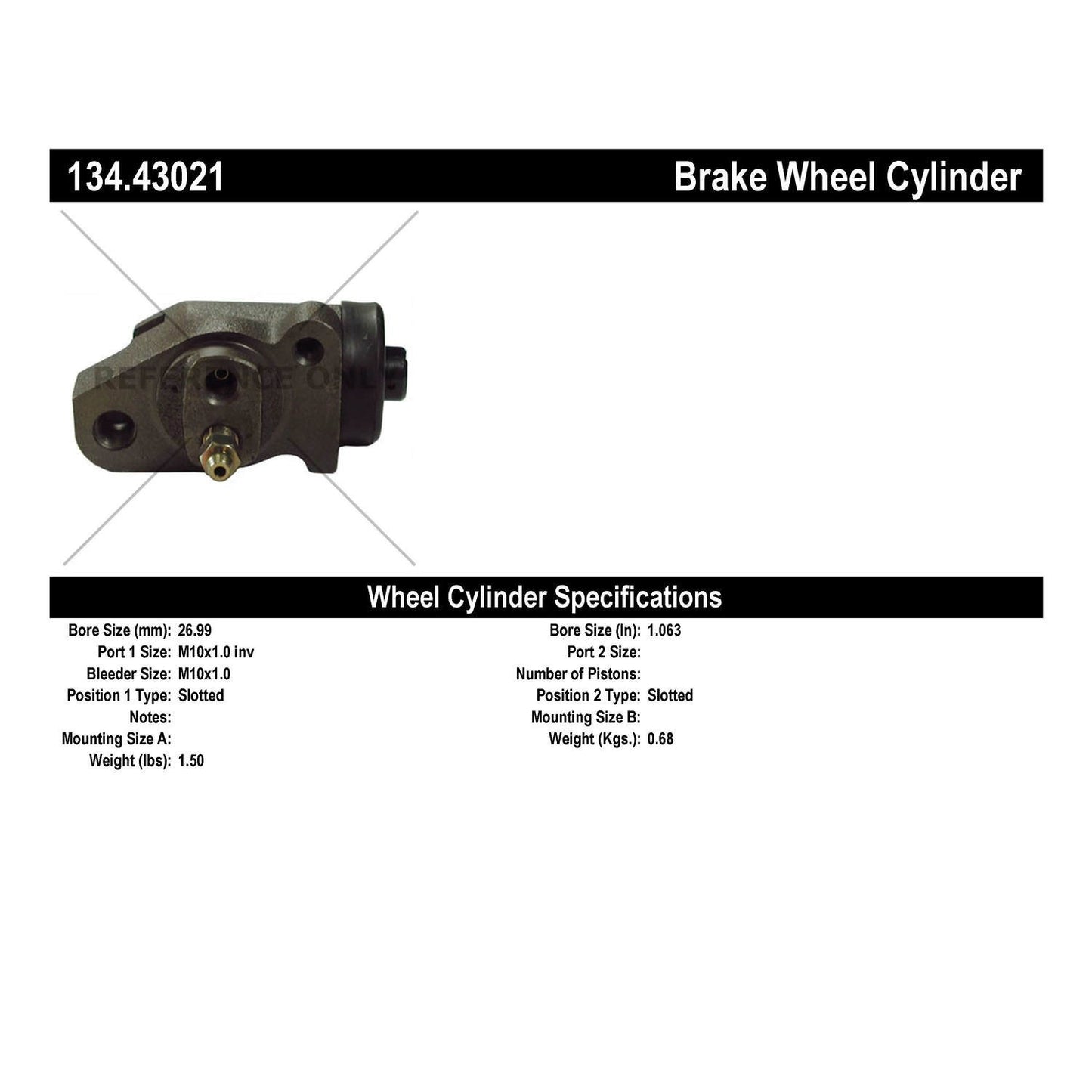 Centric Parts Drum Brake Wheel Cylinder Premium for 1972-1974 Chevrolet Luv Pickup 134.43021