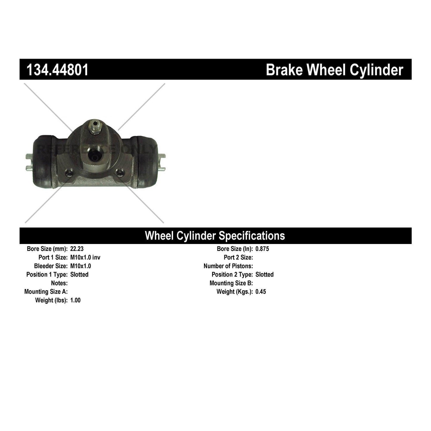 Centric Parts Drum Brake Wheel Cylinder Premium OE Style Replacement for 1998-2003 Toyota Sienna 134.44801