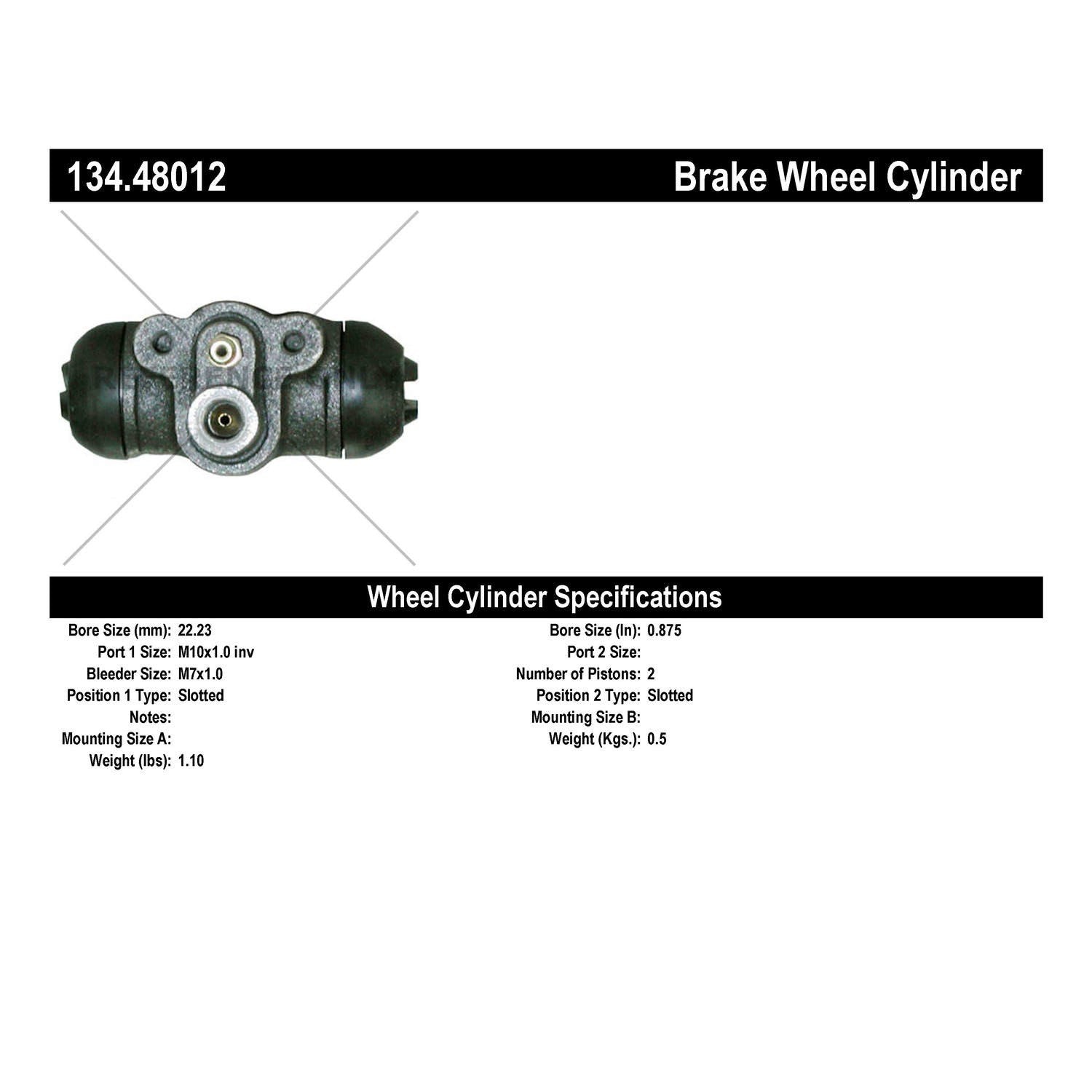StopTech Premium Wheel Cylinder 134.48012