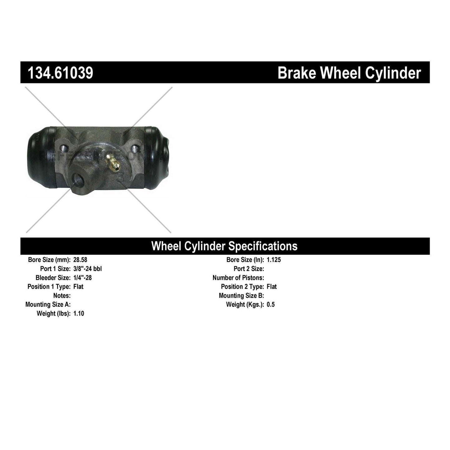 Centric Parts Drum Brake Wheel Cylinder Premium for 1971-1973 Ford Maverick Mercury Comet 134.61039