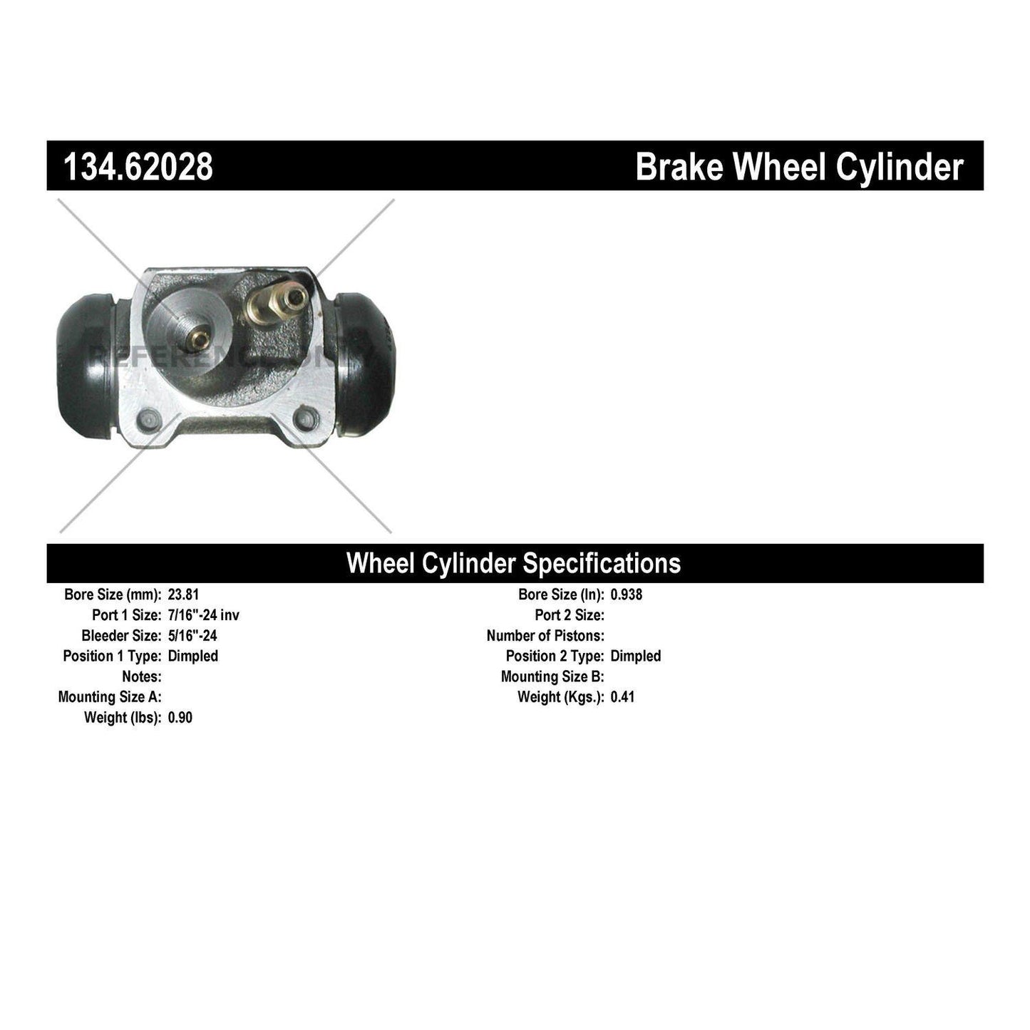 Centric Parts Drum Brake Wheel Cylinder 134.62028