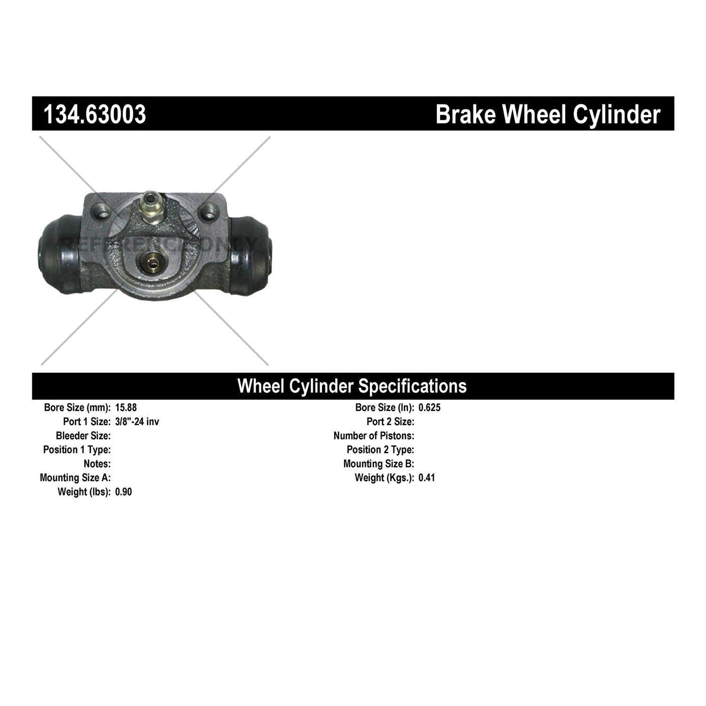 Centric Parts Premium Drum Brake Wheel Cylinder for 1983-2000 Chrysler vehicles 134.63003