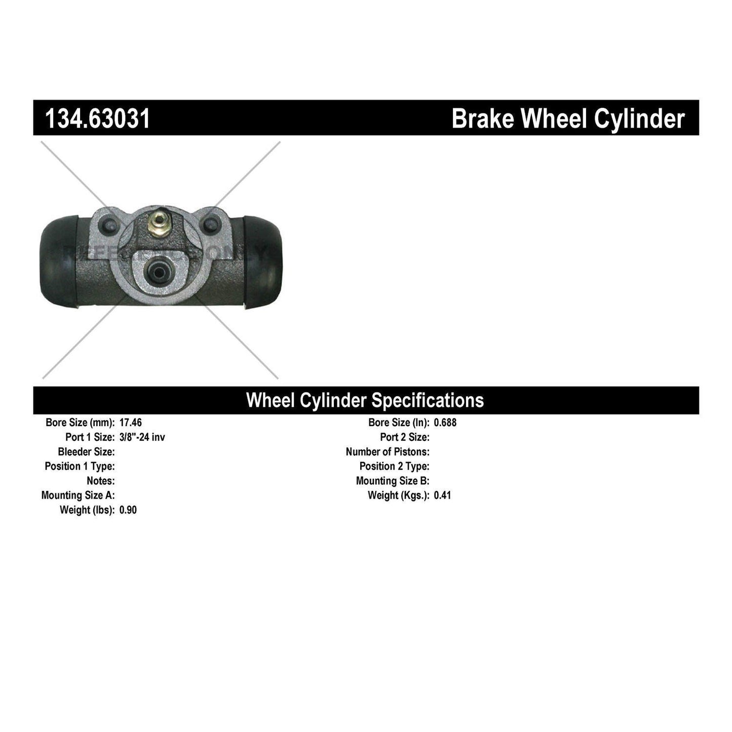 Centric Parts Drum Brake Wheel Cylinder Premium for 1994-1995 Chrysler Town & Country Dodge Caravan Grand Caravan Plymouth Grand Voyager Voyager 134.63031