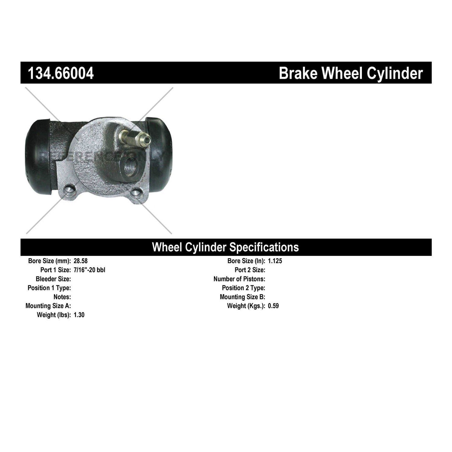 Centric Parts Drum Brake Wheel Cylinder Premium for 1960-1971 Chevrolet C10/C20/C30 G20 G30 P10/P20 134.66004