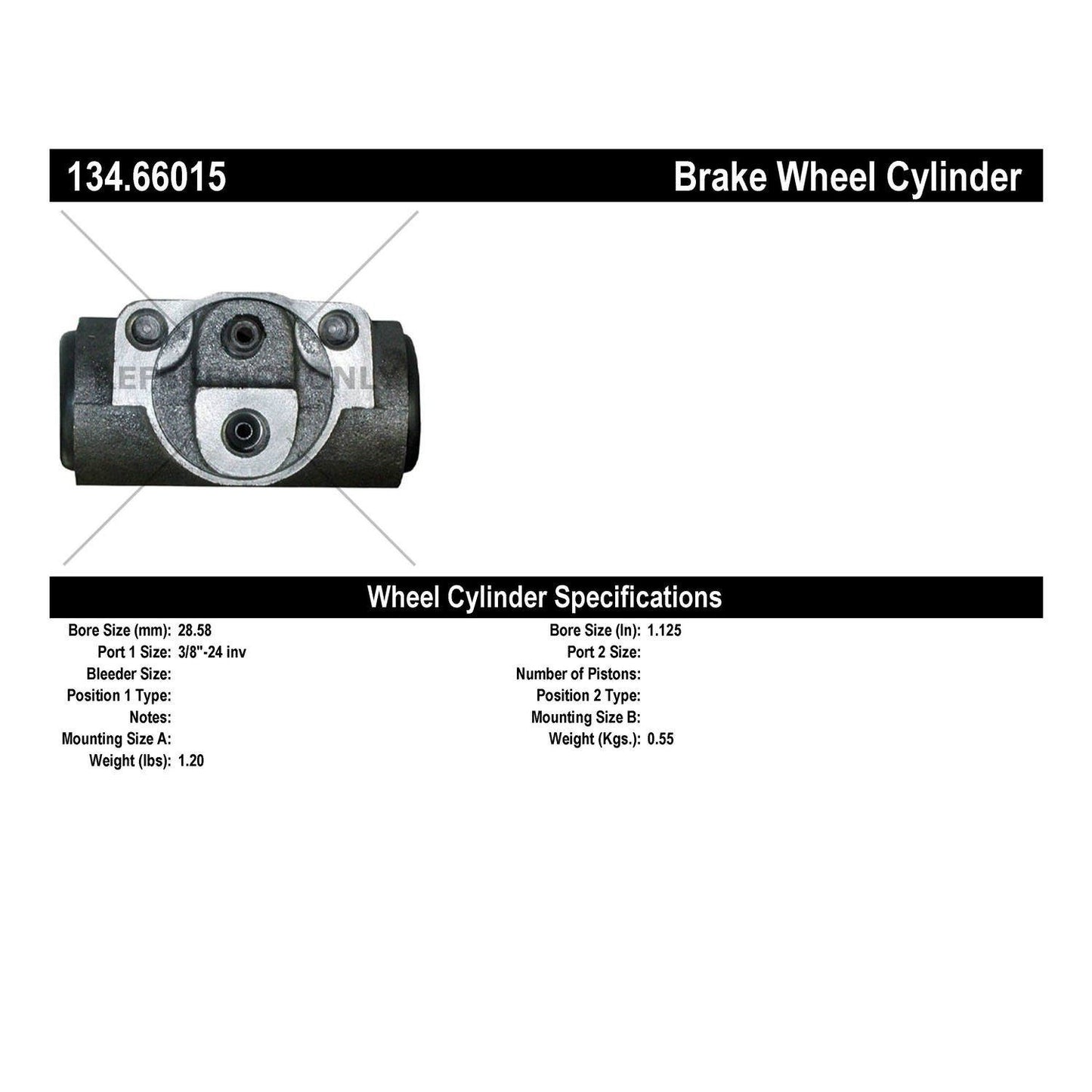 Centric Parts Drum Brake Wheel Cylinder Premium for 1974-1976 Chevrolet C20/C30 G30 K20 P20 134.66015