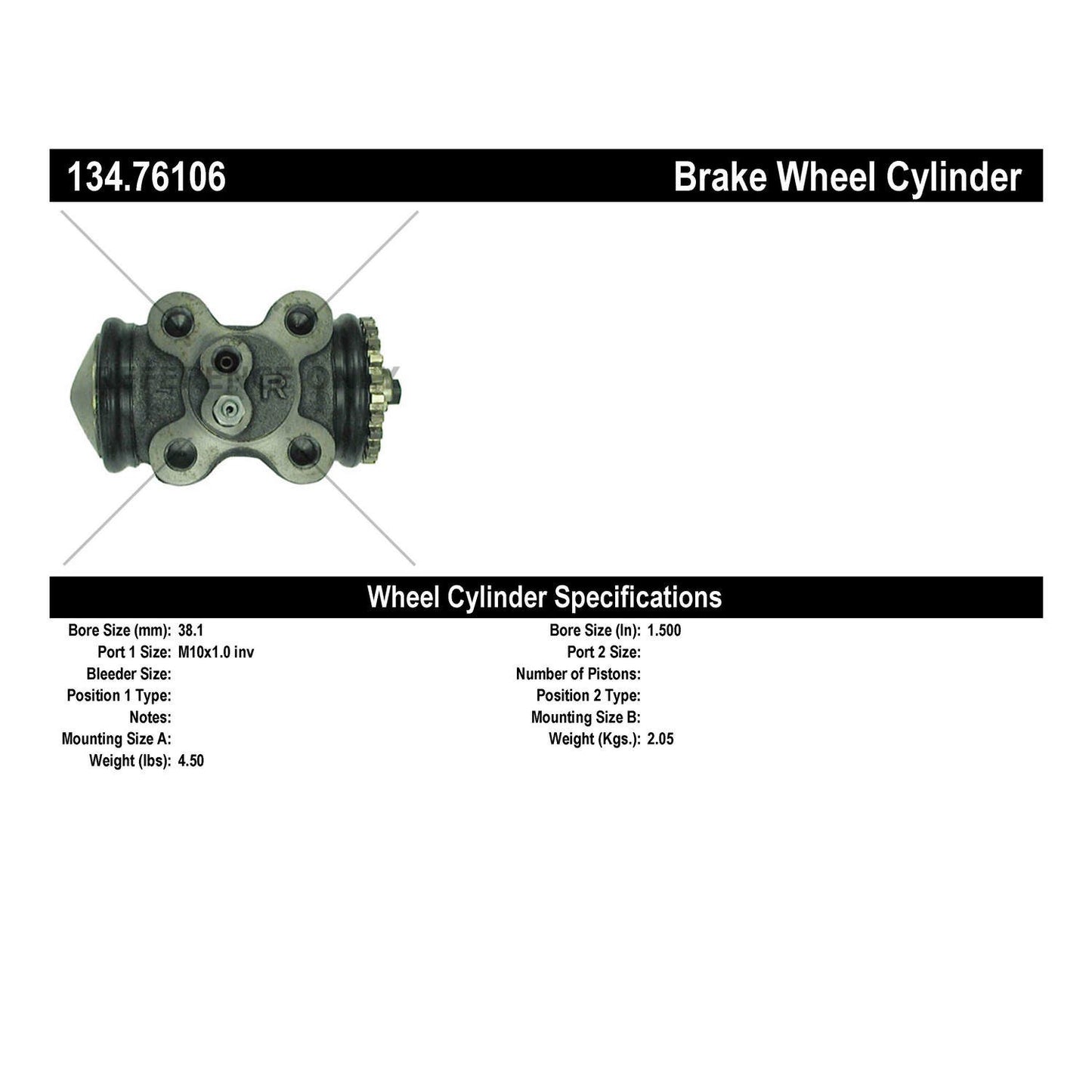 Centric Parts Premium Wheel Cylinder 134.76106