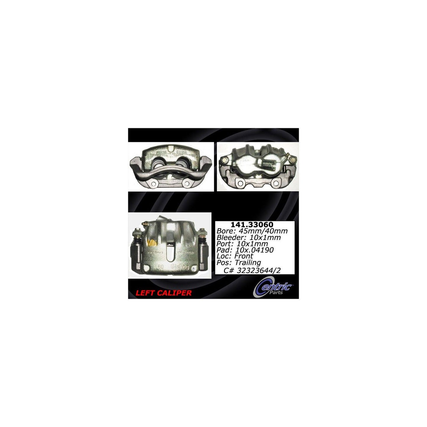 Centric Parts Disc Brake Caliper Semi-Loaded with anti-corrosion finish for 1995-1993 Audi 90, 1995-1990 Audi Quattro, 1998-1994 Cabriolet, 1991-1990 Coupe Quattro 141.33060