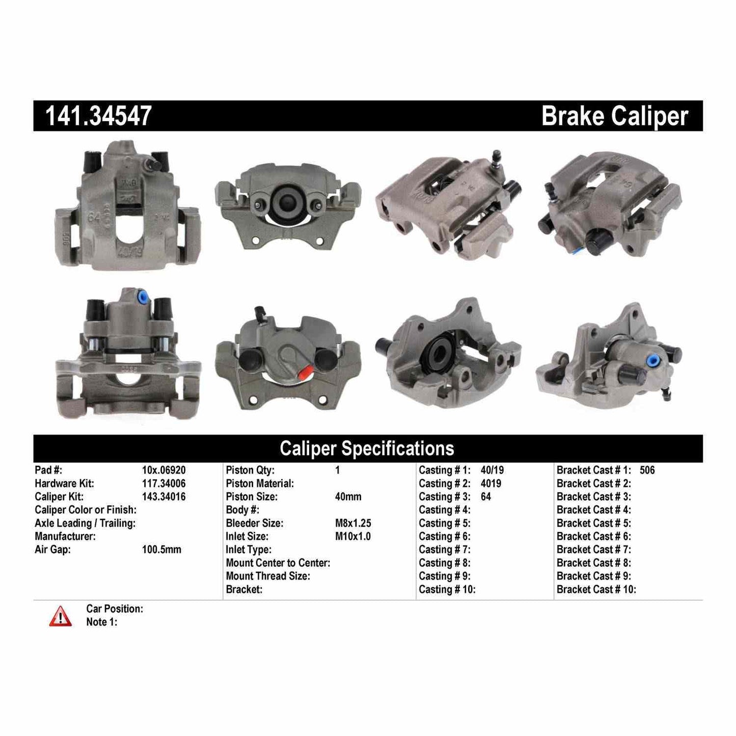 Centric Parts Disc Brake Caliper Semi-Loaded with Anti-Corrosion Finish for 2000-2006 BMW 323i 325Ci 325i 328i Z4 141.34547