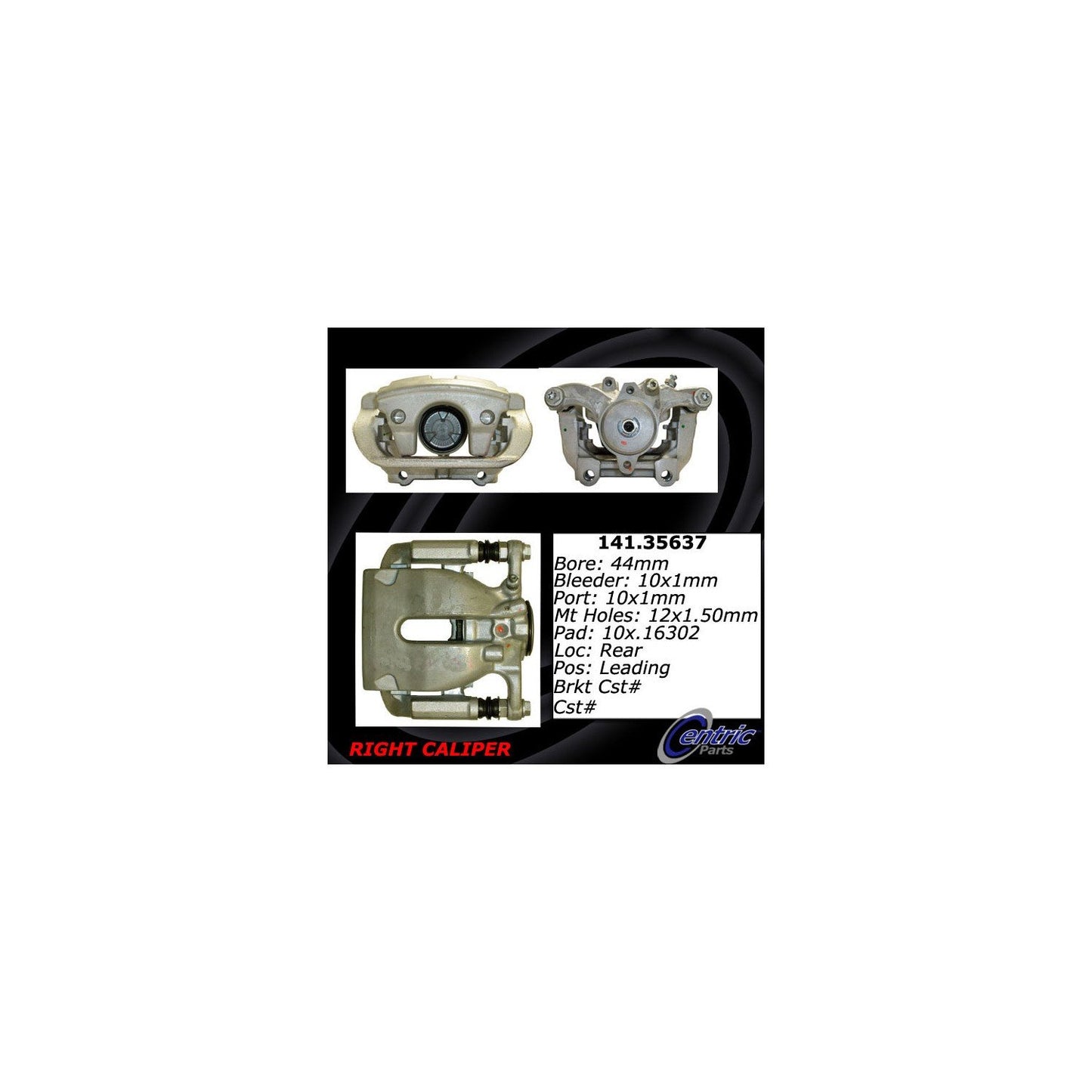 Centric Parts Semi-Loaded Brake Caliper EPB 141.35637