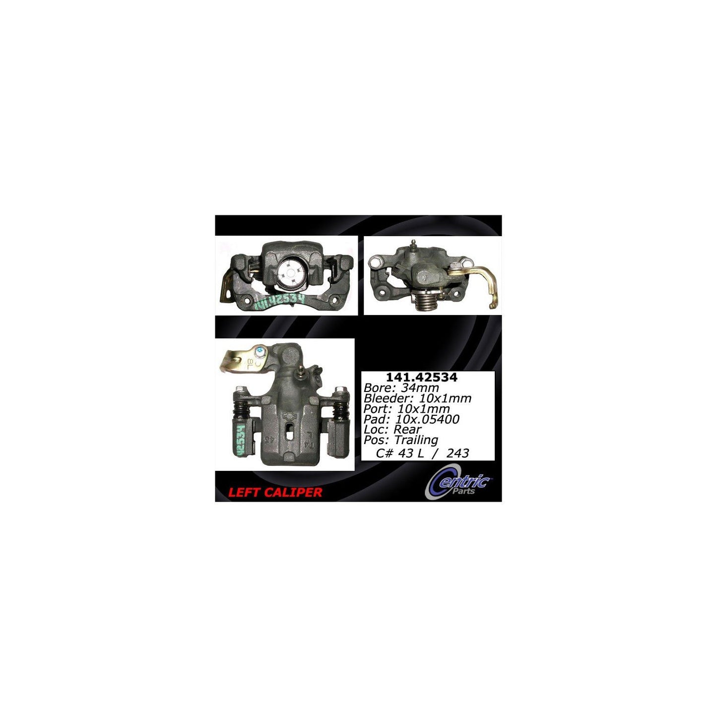 Centric Parts Disc Brake Caliper with anti-corrosion finish
