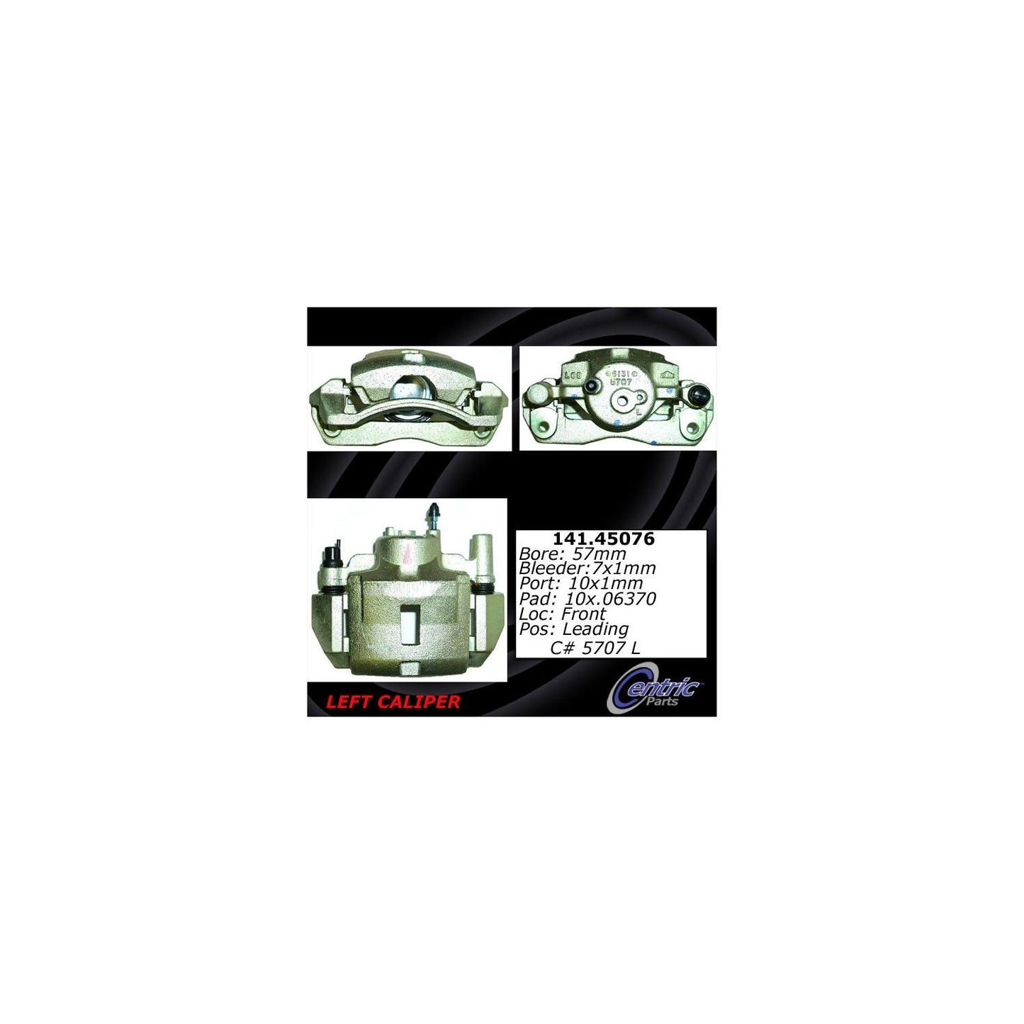 Centric Parts Semi-Loaded Brake Caliper 141.45076