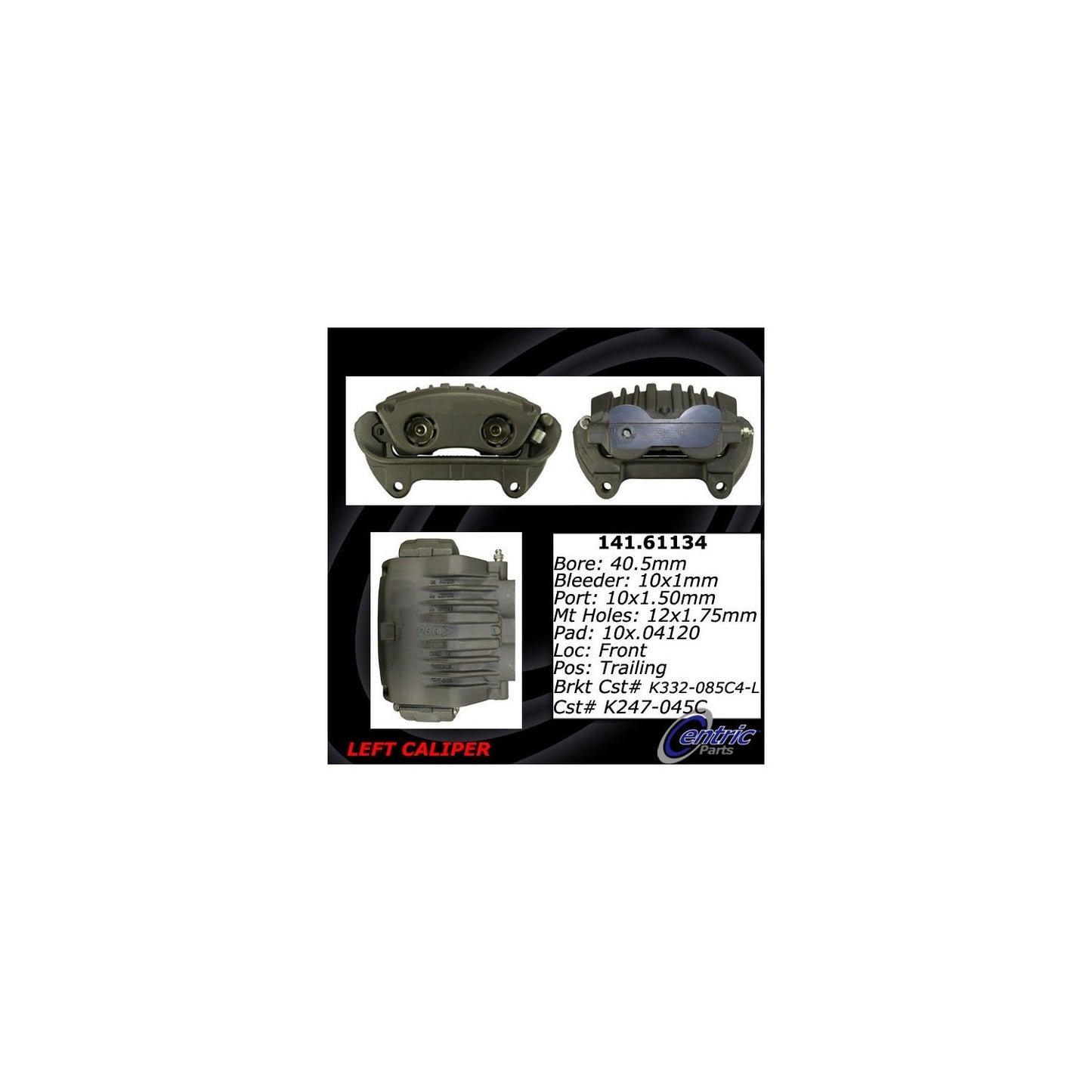 Centric Parts Disc Brake Caliper with anti-corrosion finish