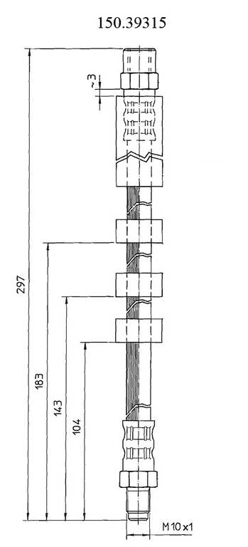 StopTech Brake Hose 150.39315